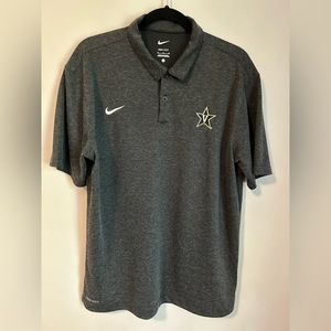 Nike Vanderbilt University dry-fit polo. Grey. Like new! Sz M